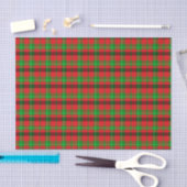 Papier Mousseline Motif vert et rouge (Artisanat)