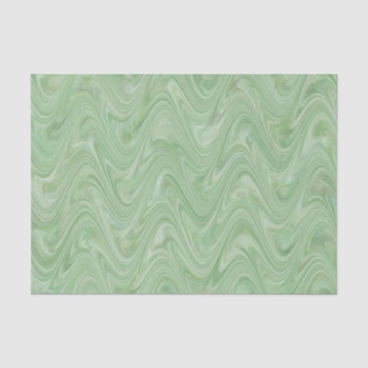 Papier Mousseline Motif Vert Marbré (Recto)