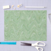 Papier Mousseline Motif Vert Marbré (Artisanat)