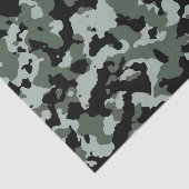 Papier Mousseline Motif vert militaire de camouflage (Détail)