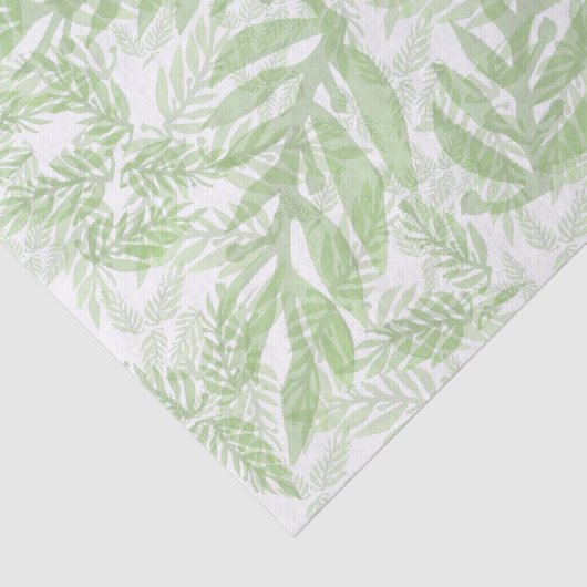 Papier Mousseline Motif vert pâle (Détail)