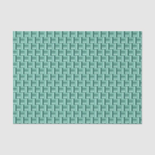 Papier Mousseline Motif vert Turquoise unique (Recto)