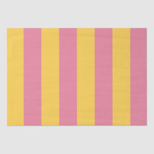 Papier Mousseline Motif vertical vibrant rose et jaune (Recto)