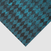 Papier Mousseline Motif vertical vintage Blue & Black Harlequin (Détail)