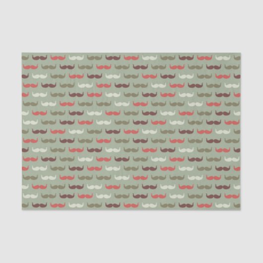 Papier Mousseline Motif vintage avec la moustache (Recto)