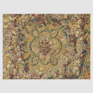 Papier Mousseline Motif Vintage coloré en tapis floral