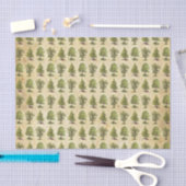 Papier Mousseline Motif vintage d'arbres de vacances (Artisanat)