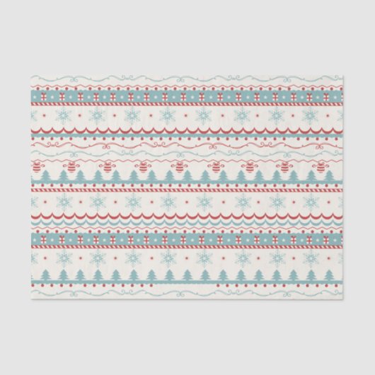 Papier Mousseline Motif vintage de Noël (Recto)