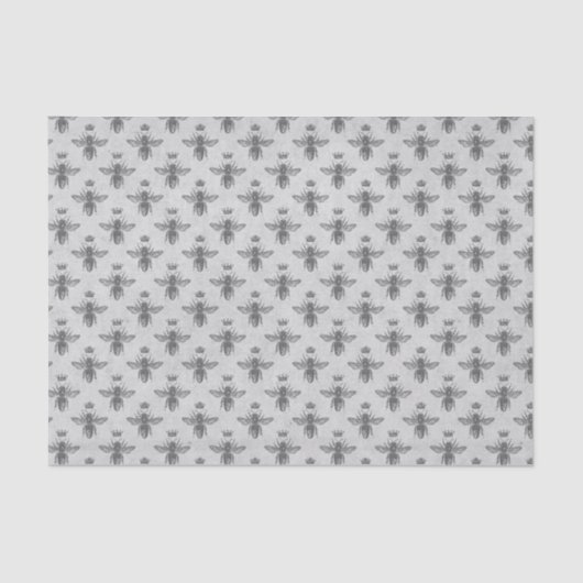 Papier Mousseline Motif vintage Queen Bee (Recto)