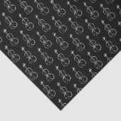 Papier Mousseline Motif violon - noir et blanc (Détail)
