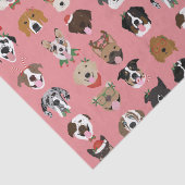 Papier Mousseline Motif visage chien de Noël (Détail)