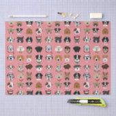 Papier Mousseline Motif visage chien de Noël (Artisanat)