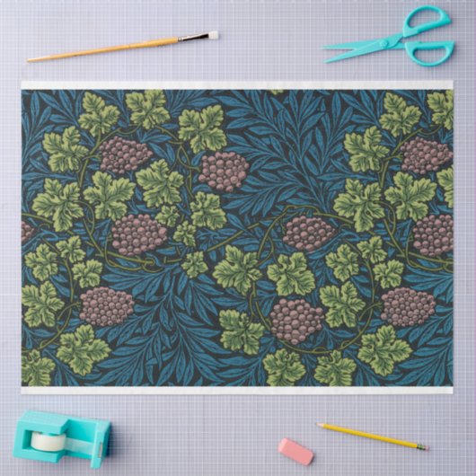 Papier Mousseline Motif viticole, William Morris (Artisanat)