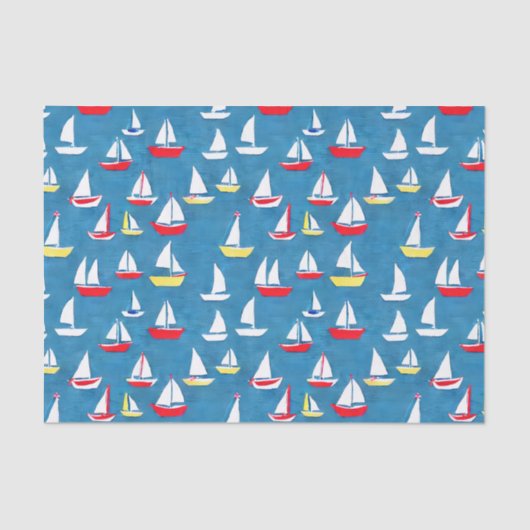 Papier Mousseline Motif voilier (Recto)