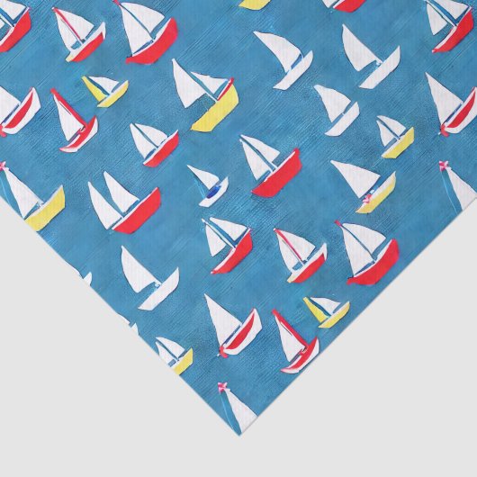 Papier Mousseline Motif voilier (Détail)