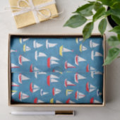 Papier Mousseline Motif voilier (Cadeau)