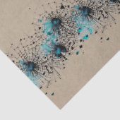 Papier Mousseline Motif Web Ephemera Blue Gothic Spider (Détail)
