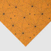 Papier Mousseline Motif Web Spider Sur Papier Tissu Orange (Détail)