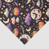 Papier Mousseline Motif Whimsical Halloween Night Sky (Détail)
