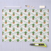 Papier Mousseline Motif Wild Cactus (Artisanat)
