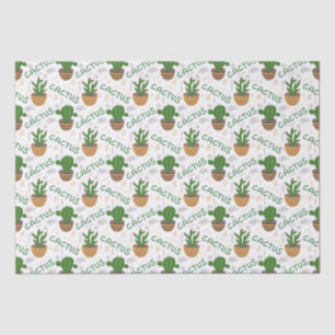 Papier Mousseline Motif Wild Cactus