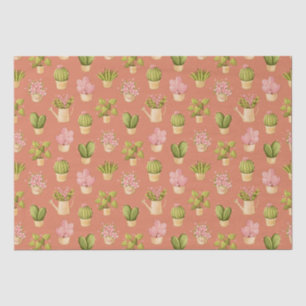 Papier Mousseline Motif Wild Cactus