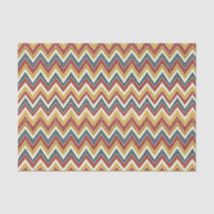 Papier Mousseline Motif zigzag chevron bohème chic coloré vibrant