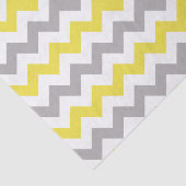 Papier Mousseline Motif Zigzag, Motif Chevron, Jaune, Gris (Détail)