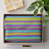 Papier Mousseline Motif Zigzag multicolore (Cadeau)