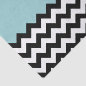 Papier Mousseline Motif Zigzag noir et blanc, Chevron, Bleu (Détail)