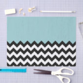 Papier Mousseline Motif Zigzag noir et blanc, Chevron, Bleu (Artisanat)