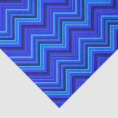 Papier Mousseline Motif zigzag rayures bleues (Détail)
