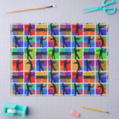 Papier Mousseline Motif Zombies coloré (Artisanat)