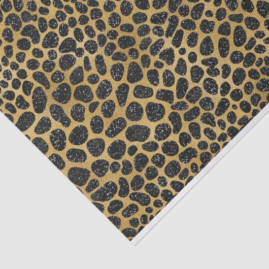 PAPIER MOUSSELINE MOTIFS BLACK & GOLD LEOPARD (Détail)