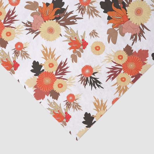 Papier Mousseline Motifs d'automne (Détail)