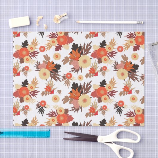 Papier Mousseline Motifs d'automne (Artisanat)