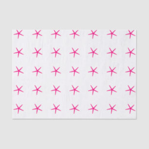 Papier Mousseline Motifs d'étoiles de mer Rose Blanc Anniversaires M