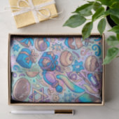 Papier Mousseline Motifs Hanoukka amusants (Cadeau)