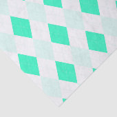 Papier Mousseline Motifs Harlequin Vert Menthe Blanc Tendance Frais (Détail)