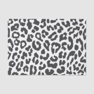 Papier Mousseline Motifs noirs et blancs de peau d'animal