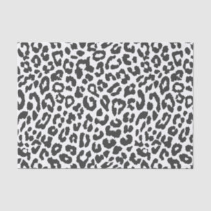 Papier Mousseline Motifs noirs et blancs de peau d'animal
