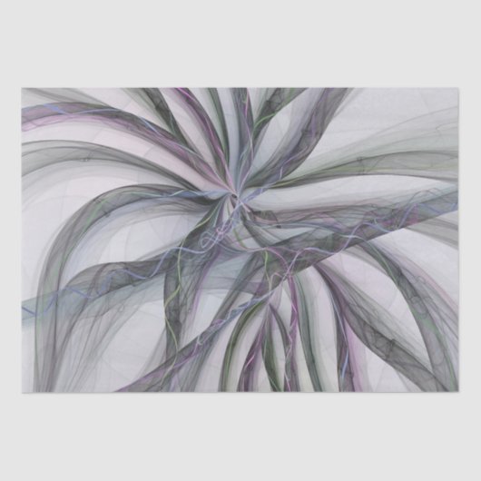 Papier Mousseline Motions Filigree Moderne Abstrait pivotant Fractal (Recto)