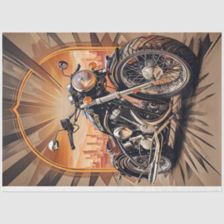 Papier Mousseline Moto avec couleurs arrière - plan de la ville Papi