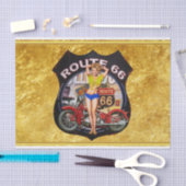 Papier Mousseline Moto de l'itinéraire 66 de l'Amérique avec une (Artisanat)