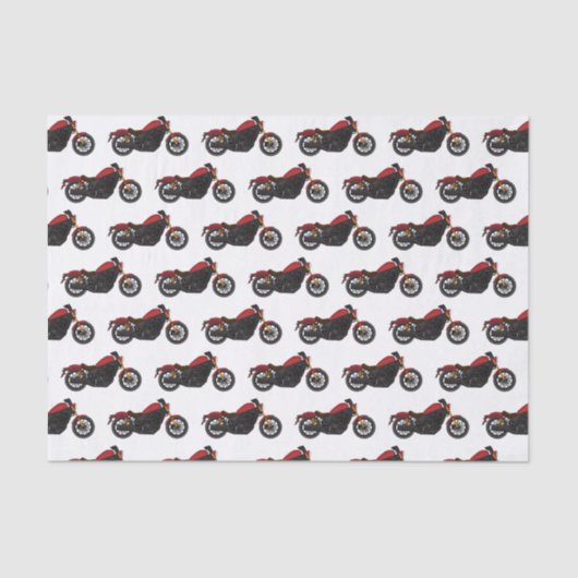 Papier Mousseline moto de style croiseur cool (Recto)