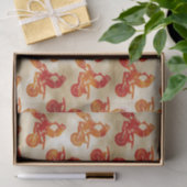 Papier Mousseline Motocross Love Motorcycle Motif Biker Orange (Cadeau)