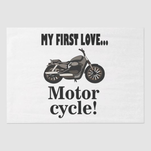 Papier Mousseline Motorcycle Biker Anniversaire Motorcycle (Recto)