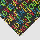 Papier Mousseline Mots Colorés D'Amour (Détail)