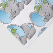 Papier Mousseline Mouchoir mignon carrelé bébé garçon éléphant tissu (Détail)