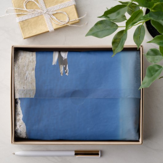 Papier Mousseline Mouette à la plage (Cadeau)